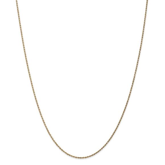 1.15mm, 14k Yellow Gold, Diamond Cut Rope Chain Necklace, 24 Inch - Picture 3 of 8